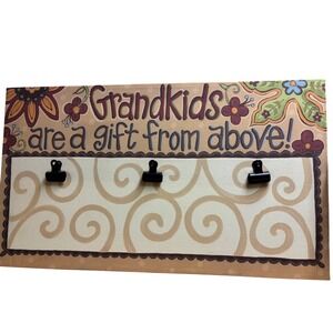 Glory Haus "Grandkids are a Gift from Above"Canvas‎ Photo Clip Board